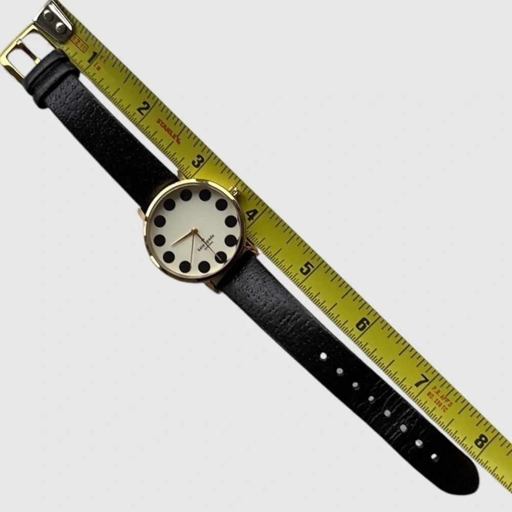 EUC Kate Spade Dot Dial Watch Black Ivory